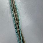 Green and Blue Floral Rhinestone Pendant Necklace Photo 2