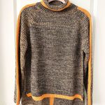 Knit Turtleneck High Low Sweater Size Medium Orange Photo 2