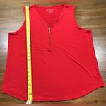 Chico's By Chico’s Size 3 (XL) Red Zipper Accent Tank Top Photo 3