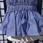 Miley + Molly 🔷 Blue Stripe Peplum Tank Blouse Photo 4