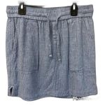 Old Navy Blue Striped Linen Mini Skirt Size X-Small Photo 0