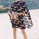 NWOT Valentino bird print cape dress Photo 0