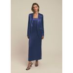 Favorite Daughter The Satin Blazer Navy Venetian Blue Medium Photo 1