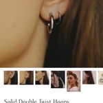 Silver Double Hoop Earrings Photo 1