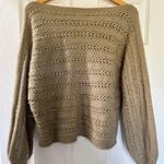 Brown knit drop shoulder sweater Photo 1