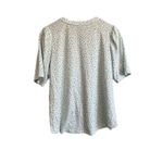 Democracy  Women's Mint Green Dot Print Elbow Sleeve Top XL Photo 6