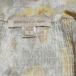 Monteau  Yellow Floral Midi Dress Sz S Babydoll Easter Springs Milkmaid Photo 2