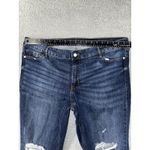 Old Navy  Jeans Women 20 Mid Rise Rockstar Super‎ Skinny Distressed Dark Wash Photo 2