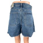 Everlane The A Line Blue High Waisted Frayed Raw Hem Wide Leg Denim Shorts Sz 27 Photo 1