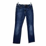 CAbi High Straight Jeans #3561 Dark Wash Distressed Women’s Size 2 Photo 1