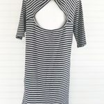 We The Free Black And White Striped Shirt Dress Photo 4