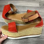 See By Chloe  Glyn Mid Wedge Platform Espadrilles Suede Red 38 Photo 1