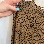 easel Brown and Black Leopard Cheetah Patterned Button Up Long Sleeve Maxi Dress Photo 6