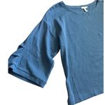 Eileen Fisher Diagonal Eco Ballet Knit Box Top Blue Size Large Photo 4