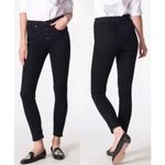 Veronica Beard Debbie Button Fly High Rise Skinny Jeans in Raven Black Sz 29/8 Photo 1