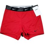 Nike Swim Fusion Logo Tape 3" Kickshort Red NESSD187-614 Women’s Size Small Photo 0
