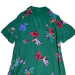 Anthropologie Maeve  Green Floral Print Shirt Knee Length Dress Womens S Photo 5