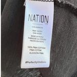 Nation Ltd Nation Puff Sleeve 100% Pima Cotton Pleated Tee Shirt Black Women's Size Medium Photo 6