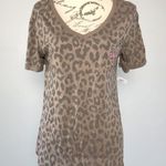 Awake 3/24 Animal Print V Neck Pajama Top - S Photo 1