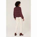 Paige Sequoia Camo Fig Burgundy Moto Winter Puffer Jacket Photo 1