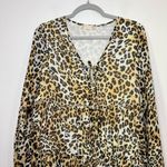 Altar'd State NWT  Leopard Print Long Sleeve Flowy Tiered Mini Dress Size S Photo 3