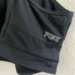 PINK - Victoria's Secret Victoria's Secret PINK Ultimate High Neck Mesh Sports Bra Black Back Clasp Large Photo 2