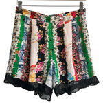 Zadig & Voltaire  Saturne mixed print silk shorts with a lace trim Size 38 Photo 0