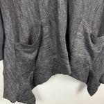 LOGO By Lori Goldstein Logo Lori Goldstein Cardigan Women XS Charcoal Faux Suede Asymmetric Relaxed Photo 3