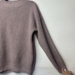 SheIn  Women’s Knit Sweater Size Large Lavender Pullover Chunky Waffle Knit Photo 3