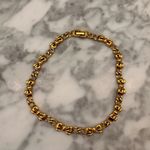 Elegant Gold tone chunky ribbon bow Chain Necklace Photo 1