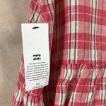 CURRENT/ELLIOT Linen Plaid Peplum Tank Top NEW Size 3 (Large) Red Photo 7