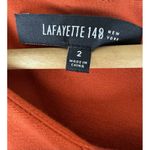 Lafayette 148 New York Bev Fit & Flare Cap‎ Sleeve Dress Pumpkin Orange Size 2 Photo 4