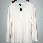 Torrid NWT Women's Waffle Snap Henley Long Sleeve Tee Light Pink Plus Size Photo 5