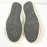 P448  Size 37/7.5 Black White Striped Low Top Sneakers Photo 6