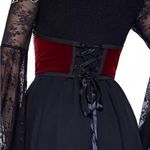 Gothic Black and Red Corset with Chains Photo 1