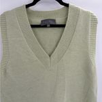 Anthropologie  Sunday in Brooklyn green Sweater layer fall Vest Mini Dress small Photo 5