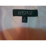 Kasper Women Career Skirt suit Size 10 Pink Satin Three Button Up Top Photo 8