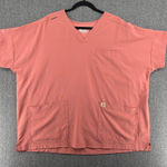 Carhartt  Womens 2XL Orange Coral Force V Neck Scrub Top Modern Fit Short Sleeve Photo 0