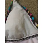 Faded Glory  Striped Graphic Swim Bikini Halter Top Tie Neck Size Small Colorful Photo 6