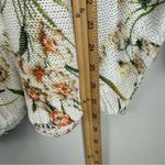 Collezioni Leonardo Sweater Womens‎ Large Ivory Floral Knit Dolman Sleeve Boho Photo 7