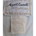 90s April Cornell Hopeless Romantic Boho Creamy Maxi Dress Sheer Mesh Overlay M Size M Photo 5