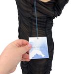 Majorelle Pandora Mini Dress Black Nude Ruched Shirred Off the Shoulder Size XL Photo 8