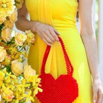 Meghan LA NWT  Aphrodite Maxi Dress Size Medium Yellow Halter Ruffle Slit Gown Photo 0