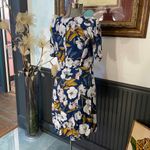 MINKPINK NWT  Pacifico Tea Navy Blue Floral Button Up Sweetheart Dress - Sz M 💛🎀 Photo 6