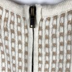 Anthropologie Sparrow Cream Gold Gilt Grid Sweater Dress Size Small Photo 11