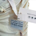 Oh Polly  stretchy ruched skirt in cream NEW Photo 10