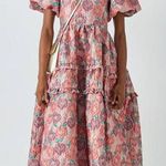 Dream Sister Jane NWT DREAM Nerissa Jacquard Midi Dress DREAM CORALS IN BLOOM S Photo 12