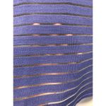 Cache Peek A Boo Alternating Sheer Purple Top Stretch Sz S/M Silk Spandex Photo 1