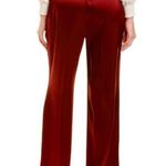 St. John ππ Liquid Satin Pant Elastic Back Pull-On Wide-Leg Oxblood Red M NWOT Photo 2