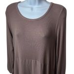 Michael Stars NEW  Asymmetrical Ribbed Tunic Blouse Mauve Artsy Capsule Comfy OS Photo 2